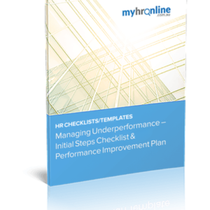 Managing Underperformance Initial Steps Checklist